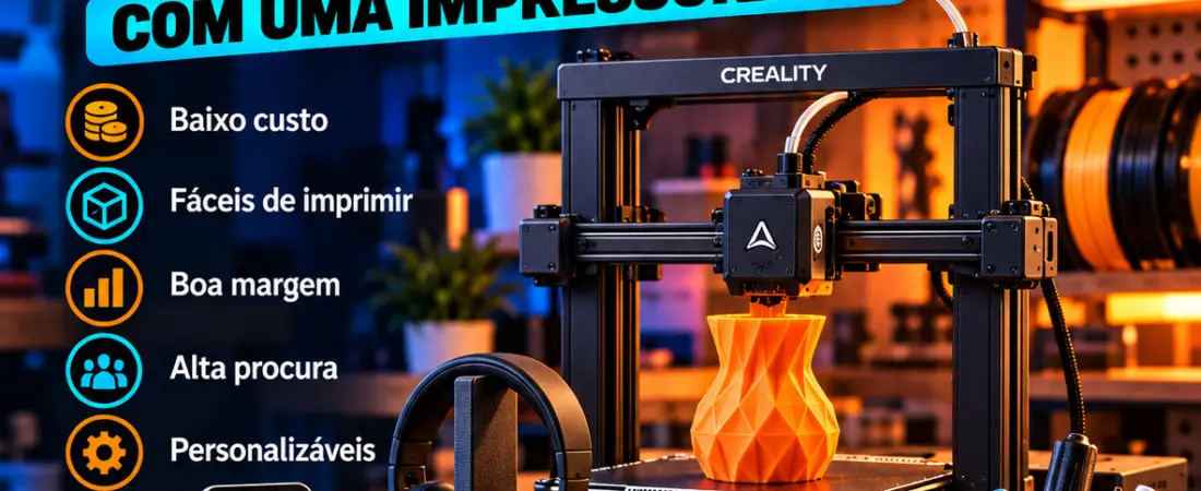 10 produtos simples para vender com uma impressora 3D
