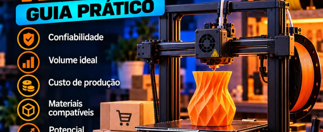 Qual impressora 3D comprar para vender peças?