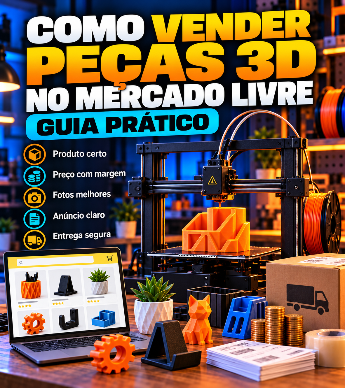 Como vender peças impressas em 3D no Mercado Livre