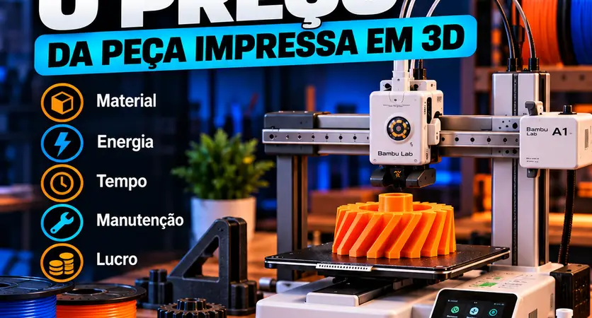 Como calcular o preço de uma peça impressa em 3D