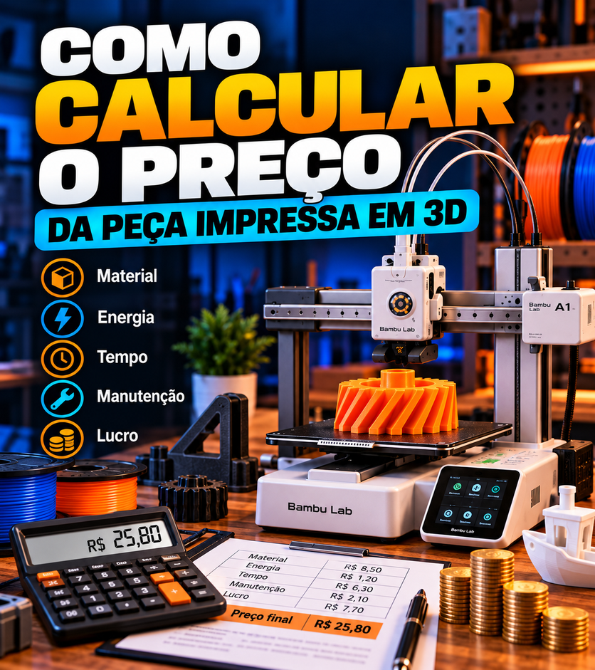 Como calcular o preço de uma peça impressa em 3D
