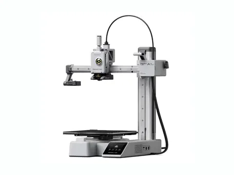 Impressora 3D Bambu Lab A1 Mini, modelo compacto de mesa móvel com braço único
